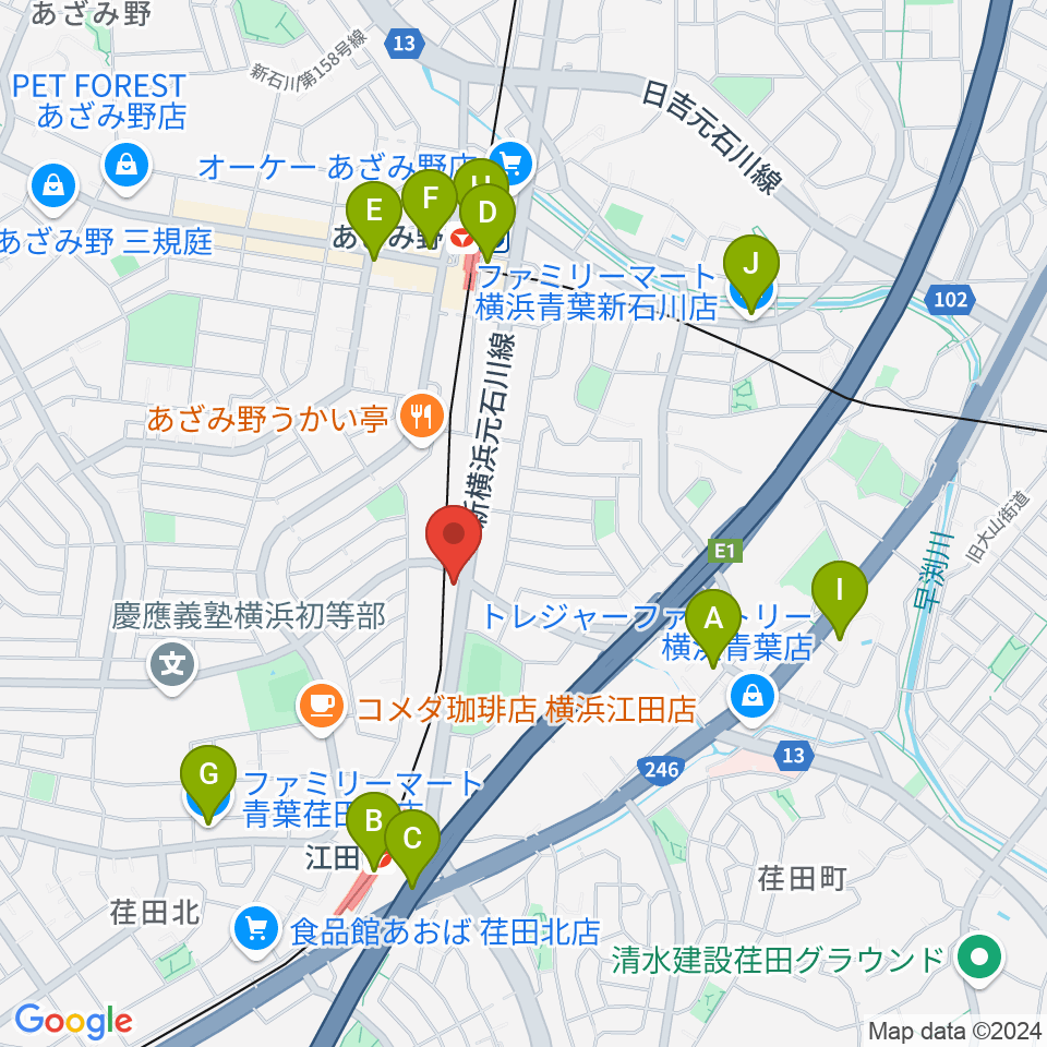 sound studio U-Be周辺のコンビニエンスストア一覧地図