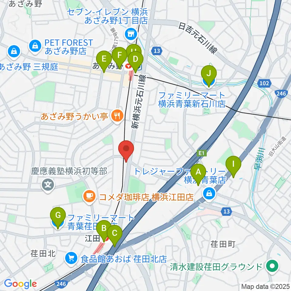 sound studio U-Be周辺のコンビニエンスストア一覧地図