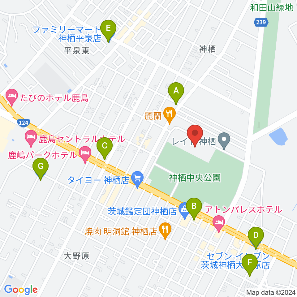 かみす防災アリーナ周辺のコンビニエンスストア一覧地図