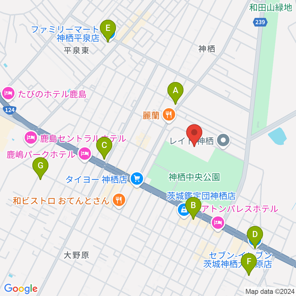 かみす防災アリーナ周辺のコンビニエンスストア一覧地図