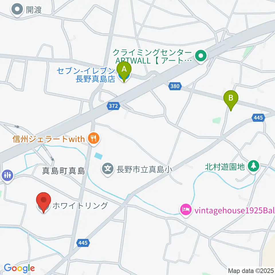 ホワイトリング周辺のコンビニエンスストア一覧地図