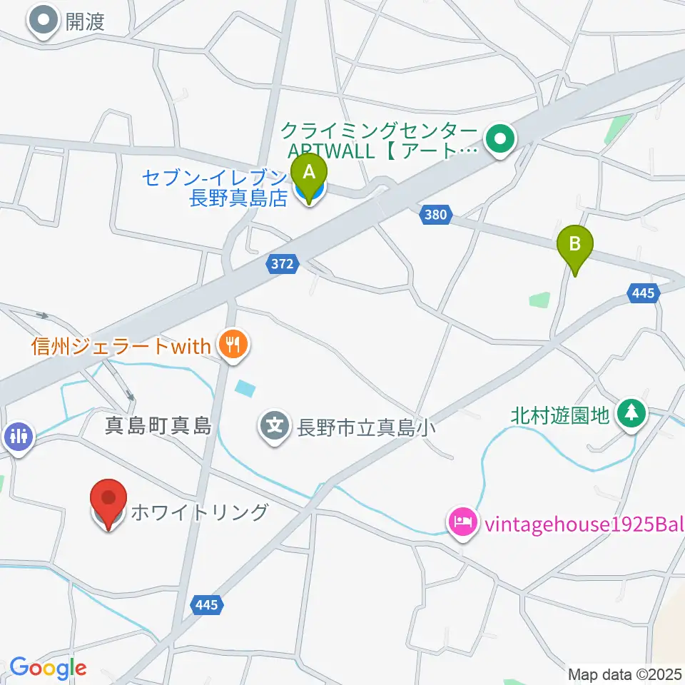 ホワイトリング周辺のコンビニエンスストア一覧地図