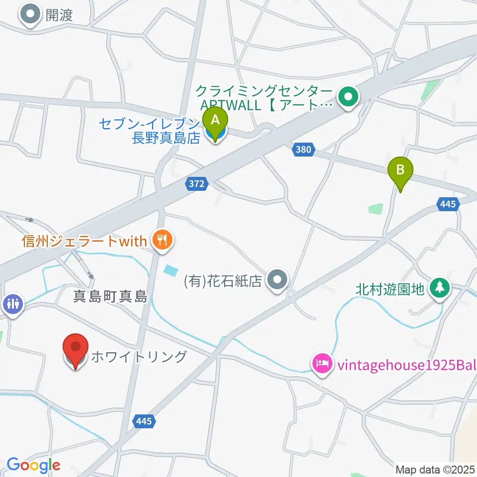 ホワイトリング周辺のコンビニエンスストア一覧地図