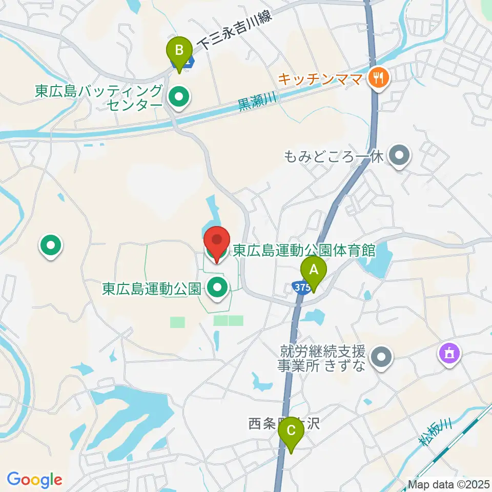 東広島運動公園体育館周辺のコンビニエンスストア一覧地図
