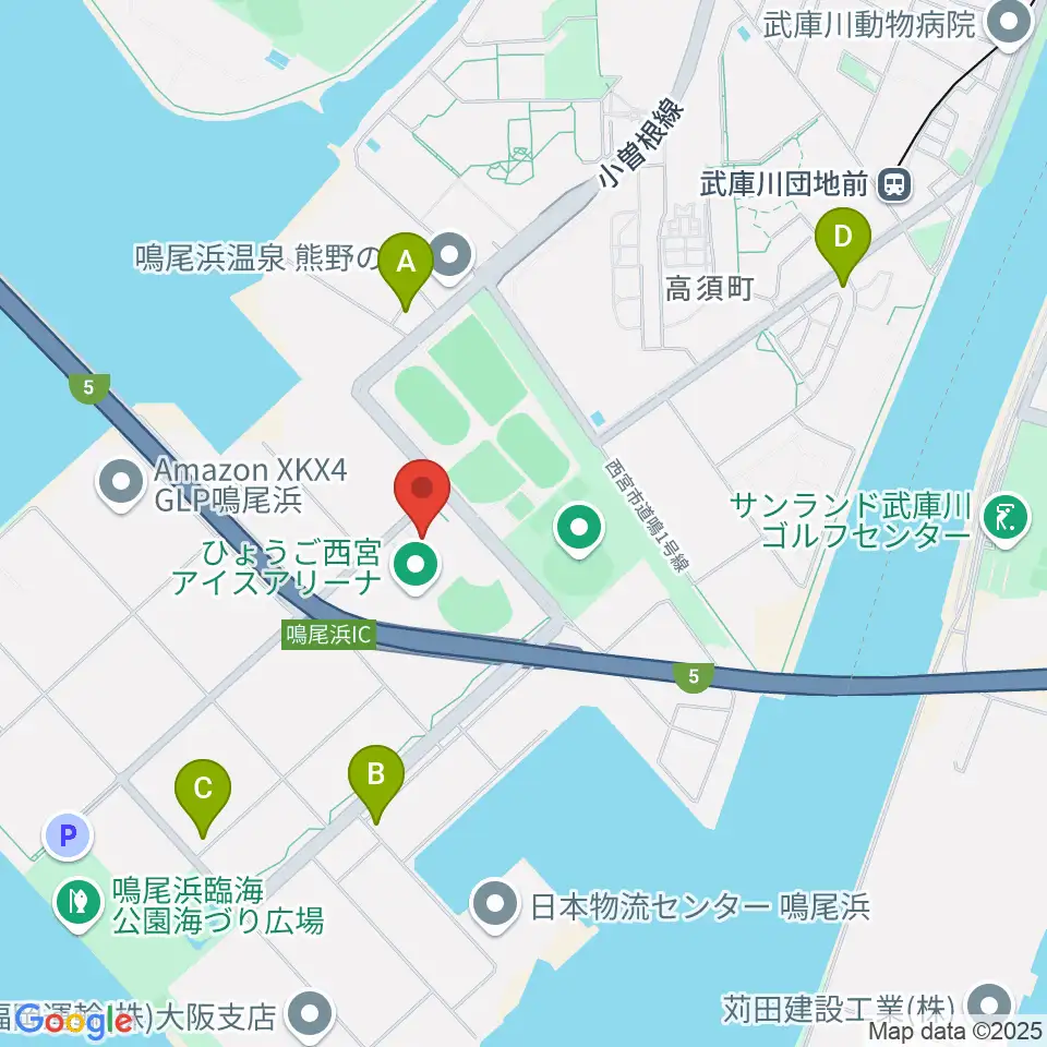 ライフパートナーアリーナ周辺のコンビニエンスストア一覧地図
