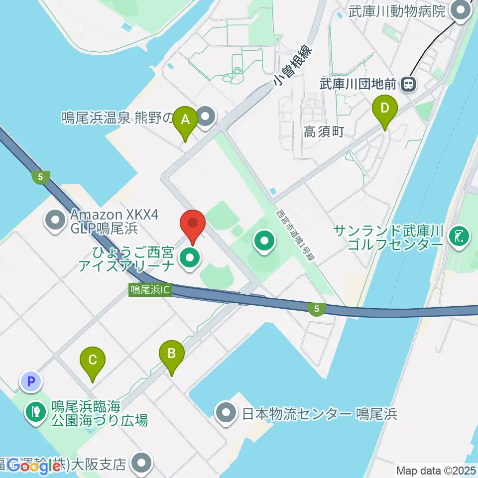 ライフパートナーアリーナ周辺のコンビニエンスストア一覧地図
