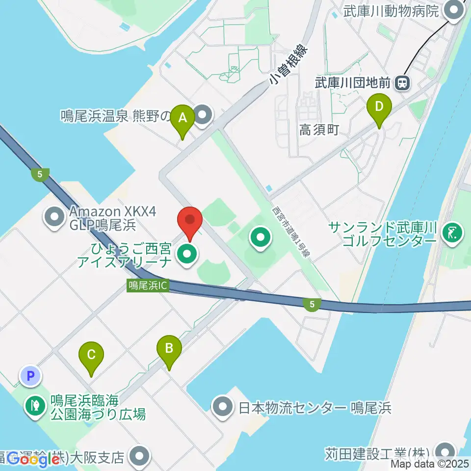 ライフパートナーアリーナ周辺のコンビニエンスストア一覧地図