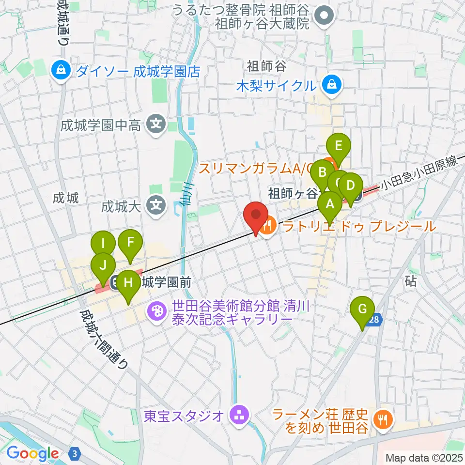 アブリールスタジオ周辺のコンビニエンスストア一覧地図