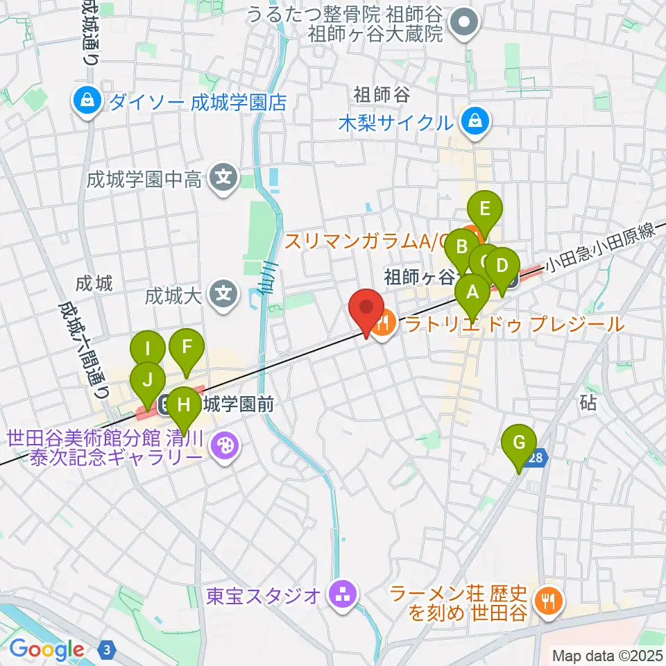 アブリールスタジオ周辺のコンビニエンスストア一覧地図