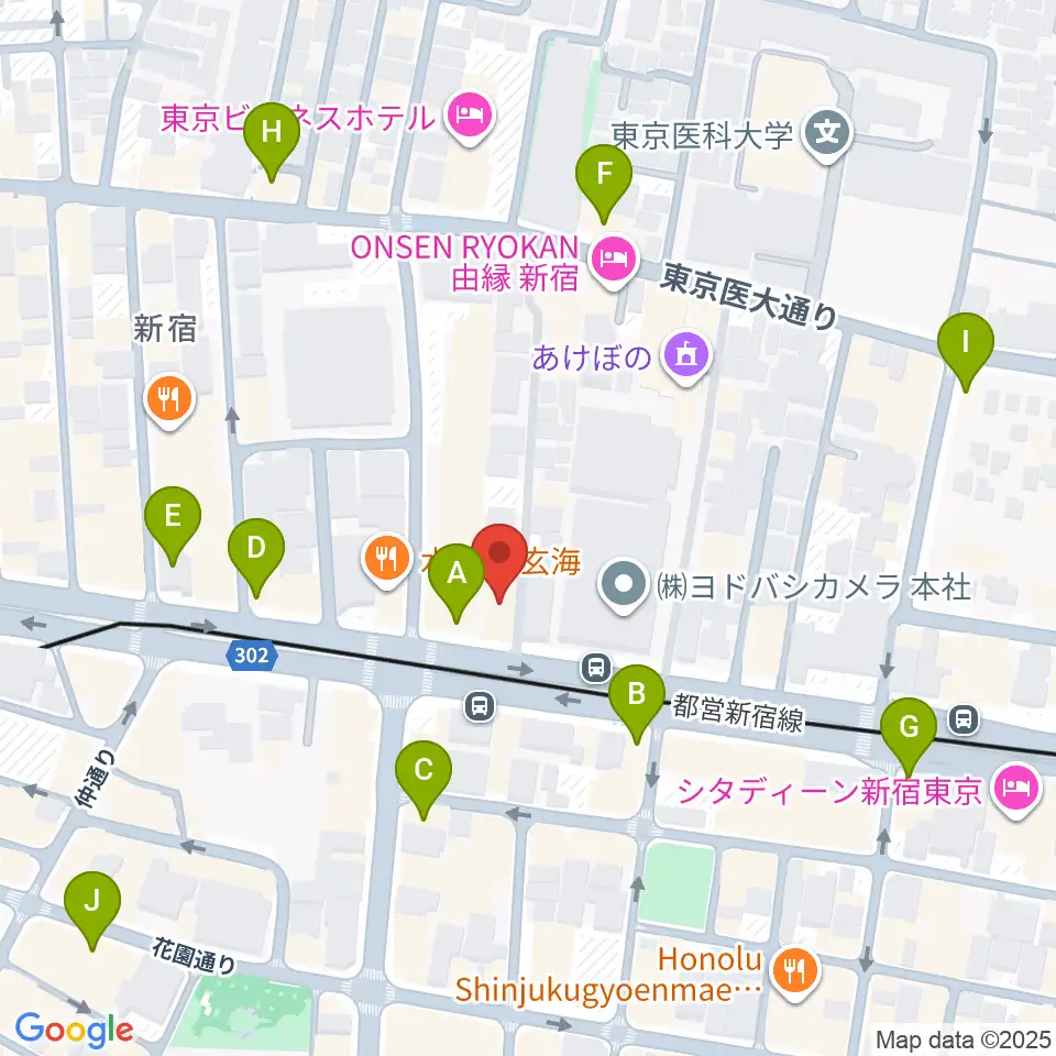 新宿アットシアター周辺のコンビニエンスストア一覧地図