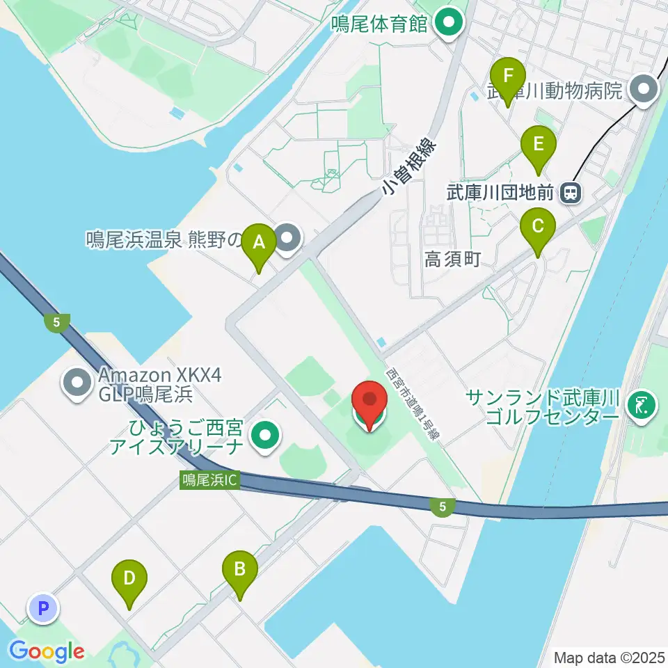 鳴尾浜臨海野球場周辺のコンビニエンスストア一覧地図