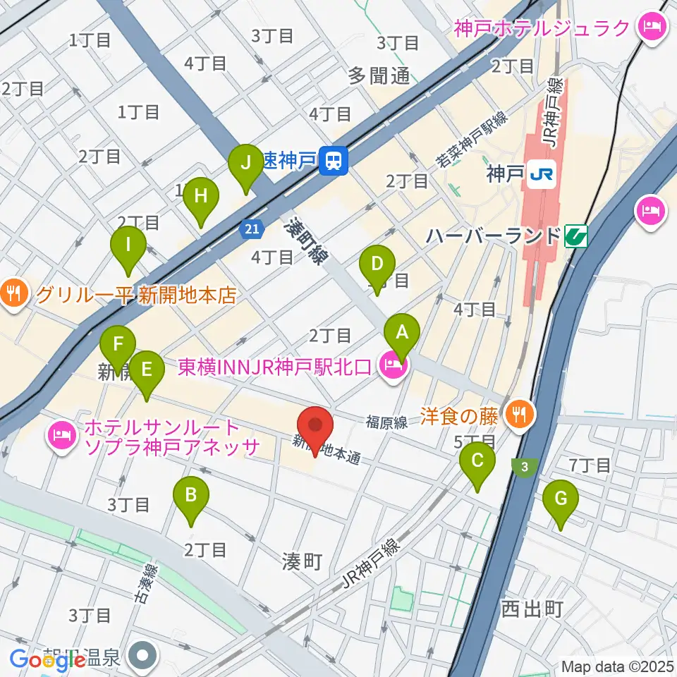 Cinema KOBE周辺のコンビニエンスストア一覧地図