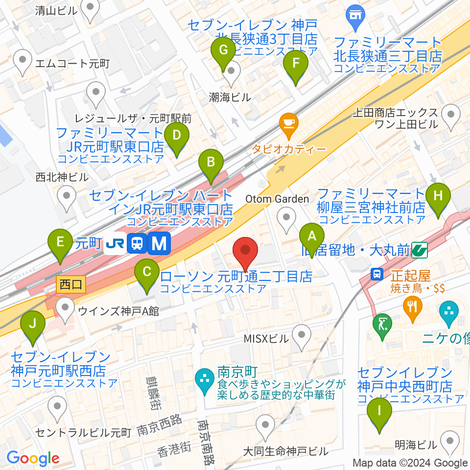 汎芽舎周辺のコンビニエンスストア一覧地図