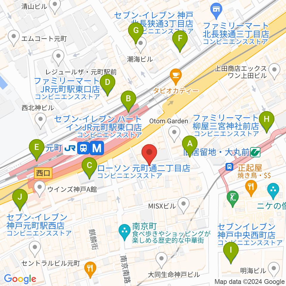 汎芽舎周辺のコンビニエンスストア一覧地図