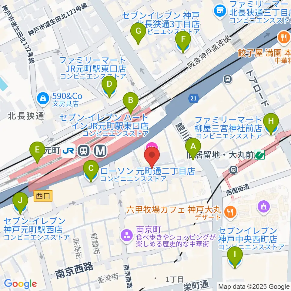 汎芽舎周辺のコンビニエンスストア一覧地図