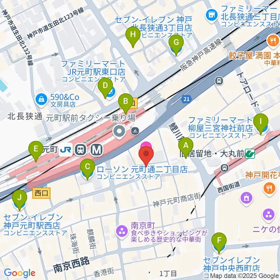 汎芽舎周辺のコンビニエンスストア一覧地図