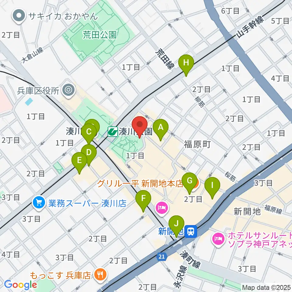 パルシネマしんこうえん周辺のコンビニエンスストア一覧地図