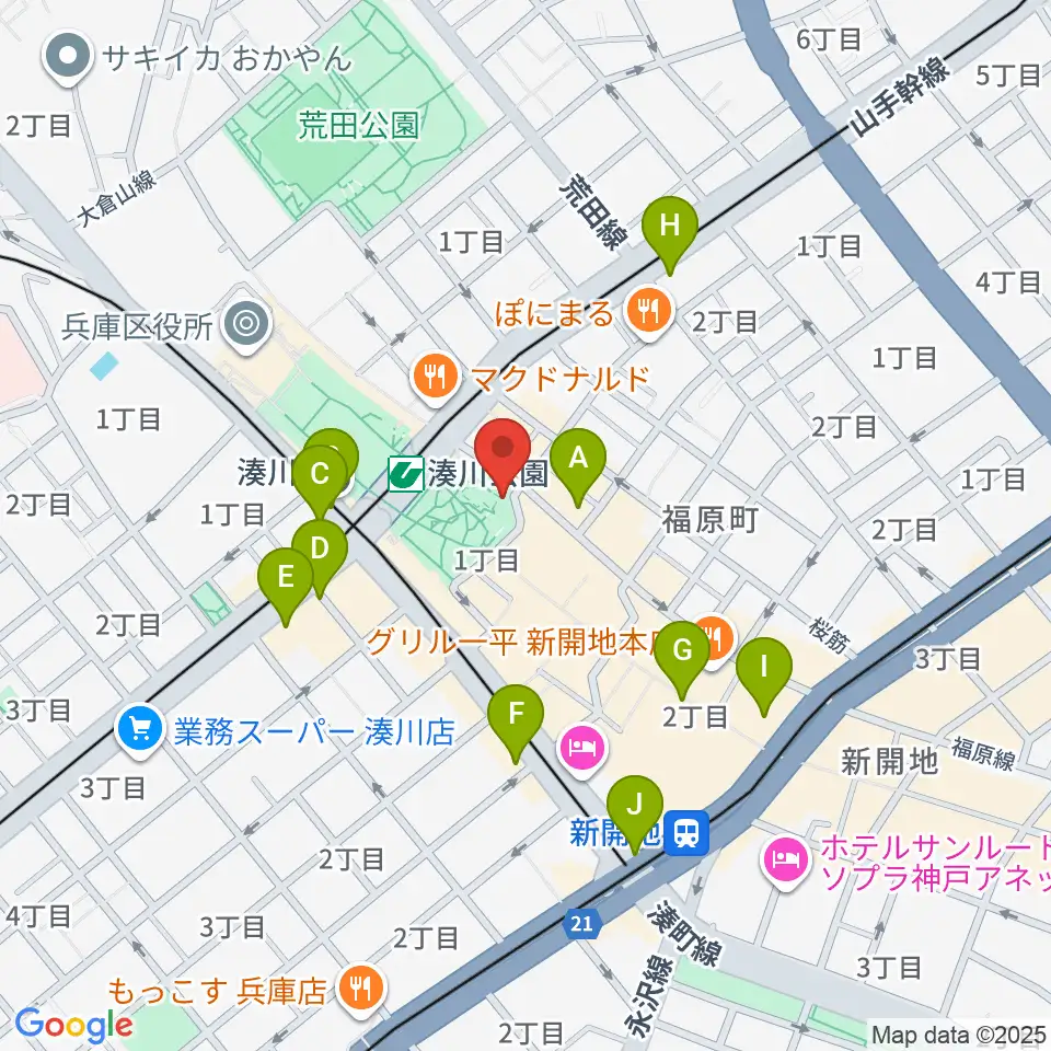 パルシネマしんこうえん周辺のコンビニエンスストア一覧地図