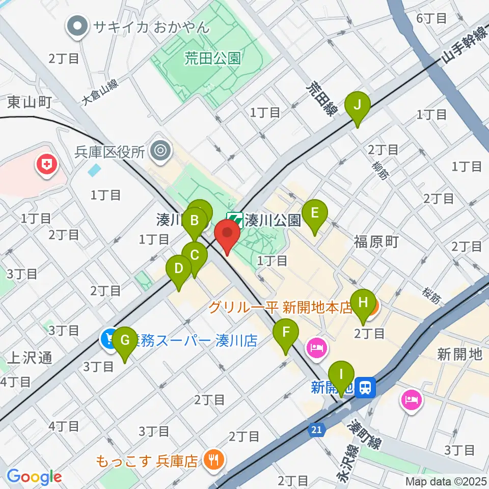 一番星食堂周辺のコンビニエンスストア一覧地図