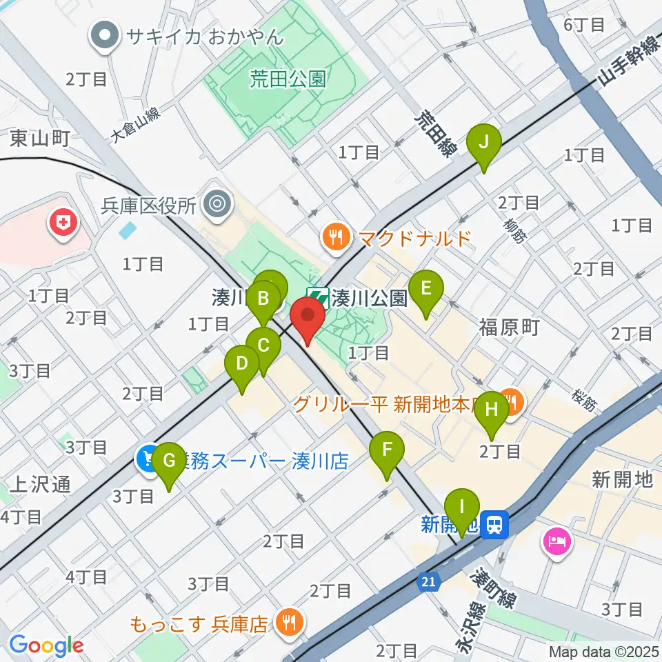 一番星食堂周辺のコンビニエンスストア一覧地図
