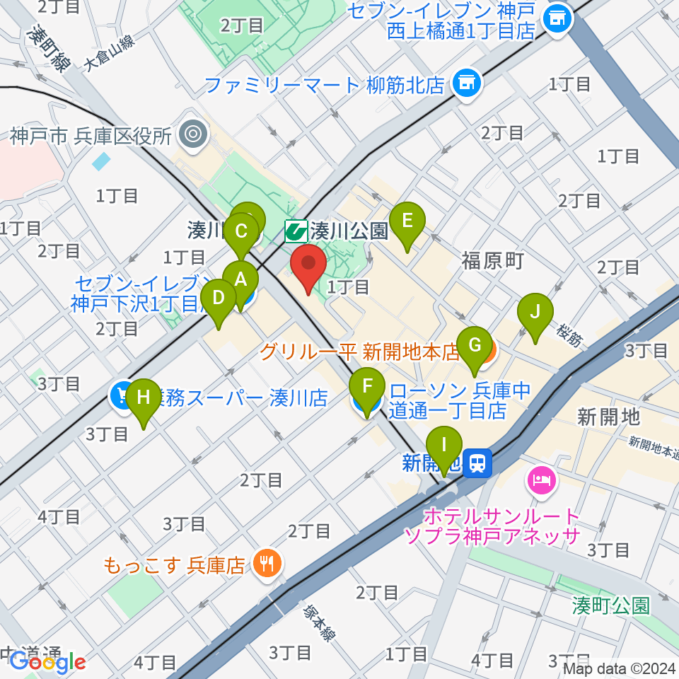 Key West周辺のコンビニエンスストア一覧地図