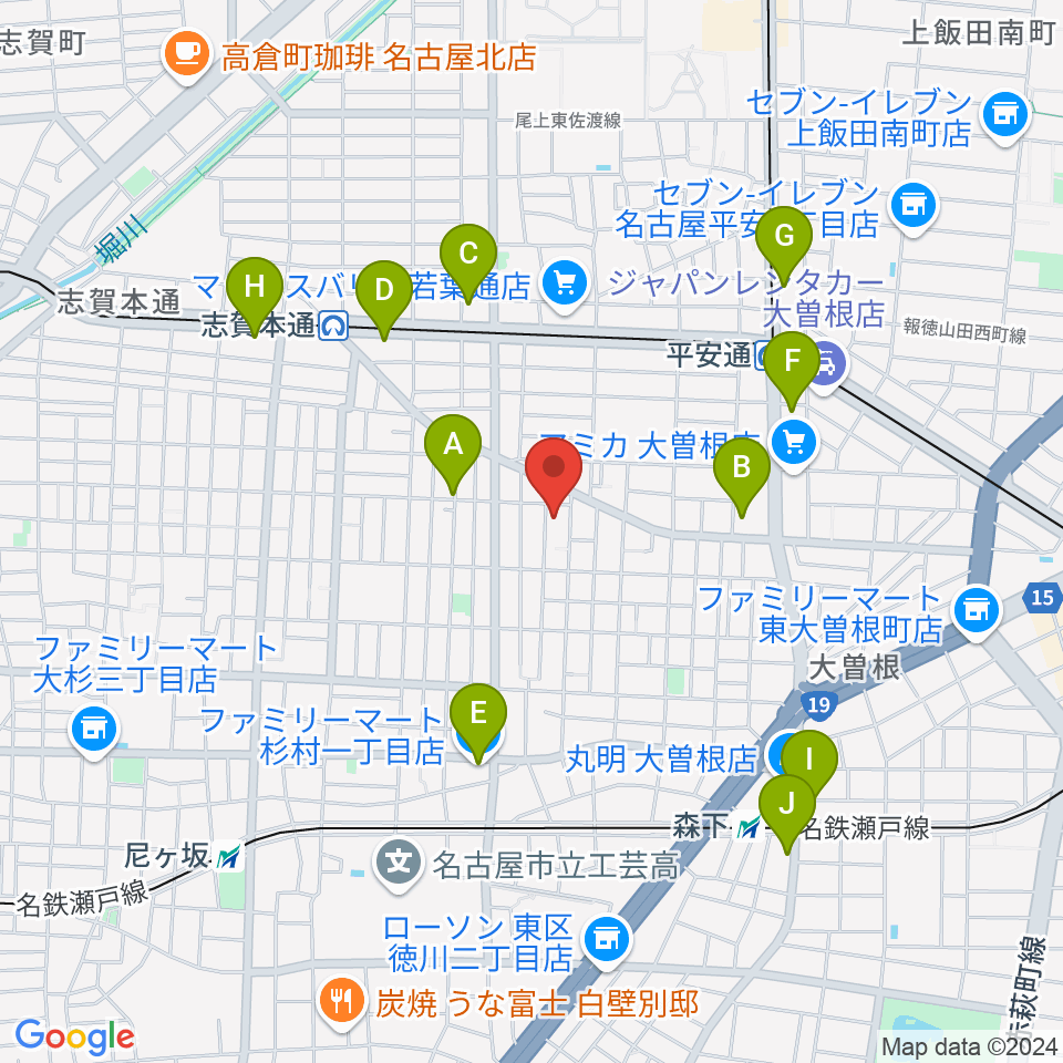 wanderer studio周辺のコンビニエンスストア一覧地図