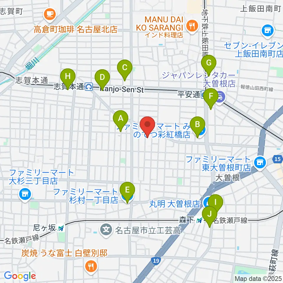 wanderer studio周辺のコンビニエンスストア一覧地図
