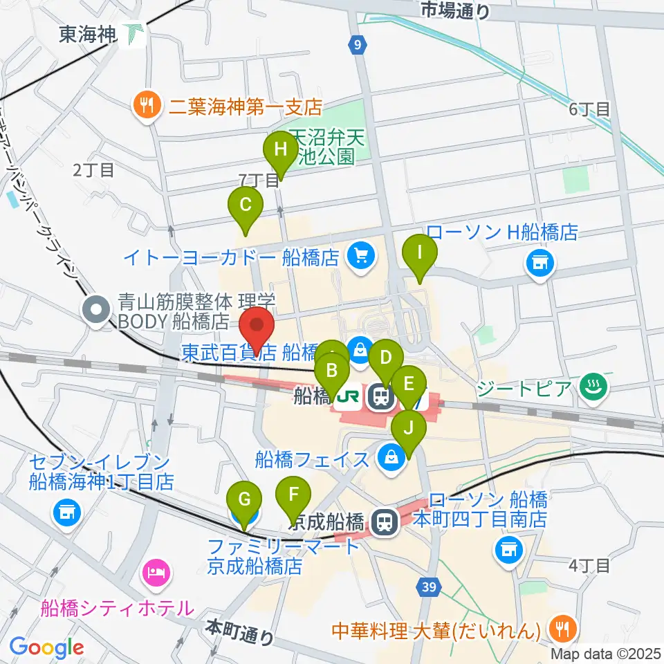 MUSIC PORTE周辺のコンビニエンスストア一覧地図