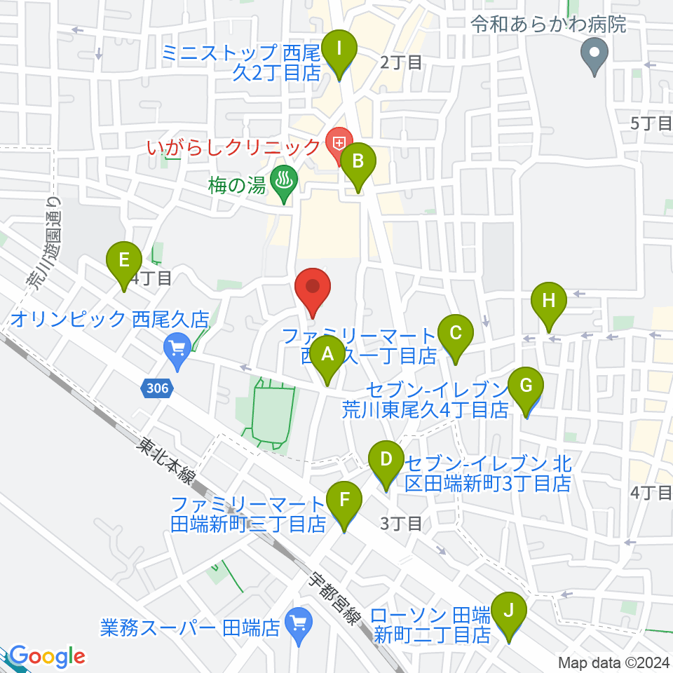 みらい音楽スタジオ周辺のコンビニエンスストア一覧地図