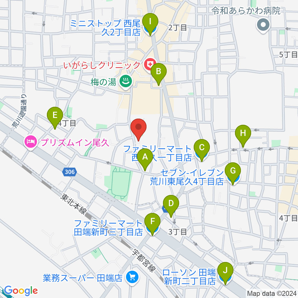 みらい音楽スタジオ周辺のコンビニエンスストア一覧地図