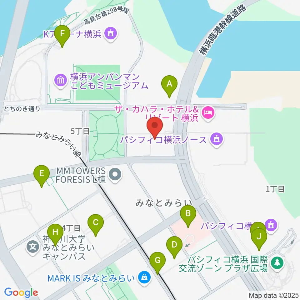 横浜みなとみらいブロンテ周辺のコンビニエンスストア一覧地図