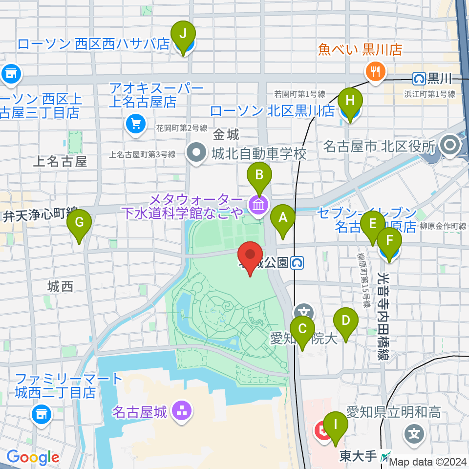 IGアリーナ周辺のコンビニエンスストア一覧地図