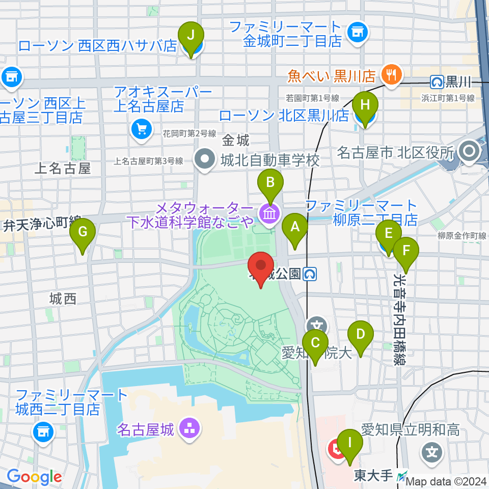 IGアリーナ周辺のコンビニエンスストア一覧地図