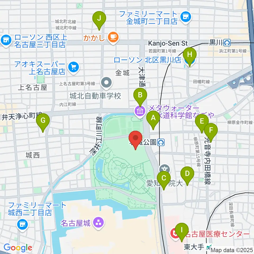 IGアリーナ周辺のコンビニエンスストア一覧地図