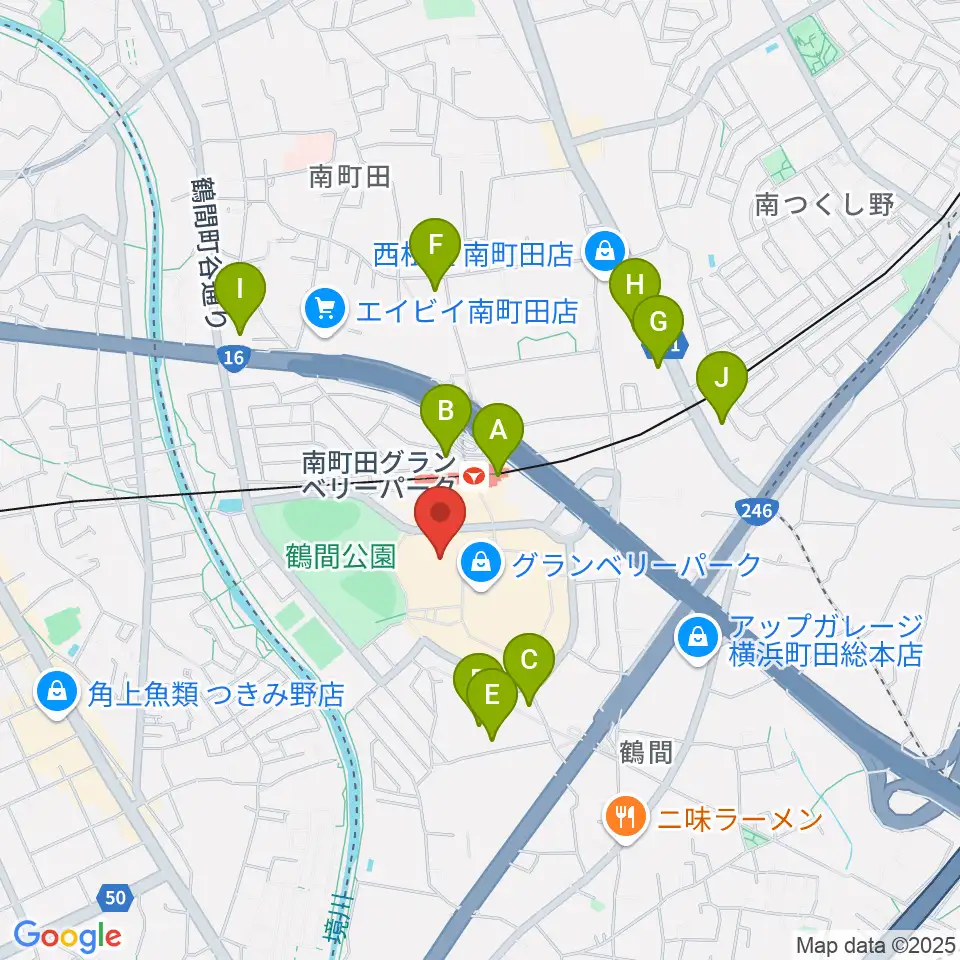 109シネマズグランベリーパーク周辺のコンビニエンスストア一覧地図