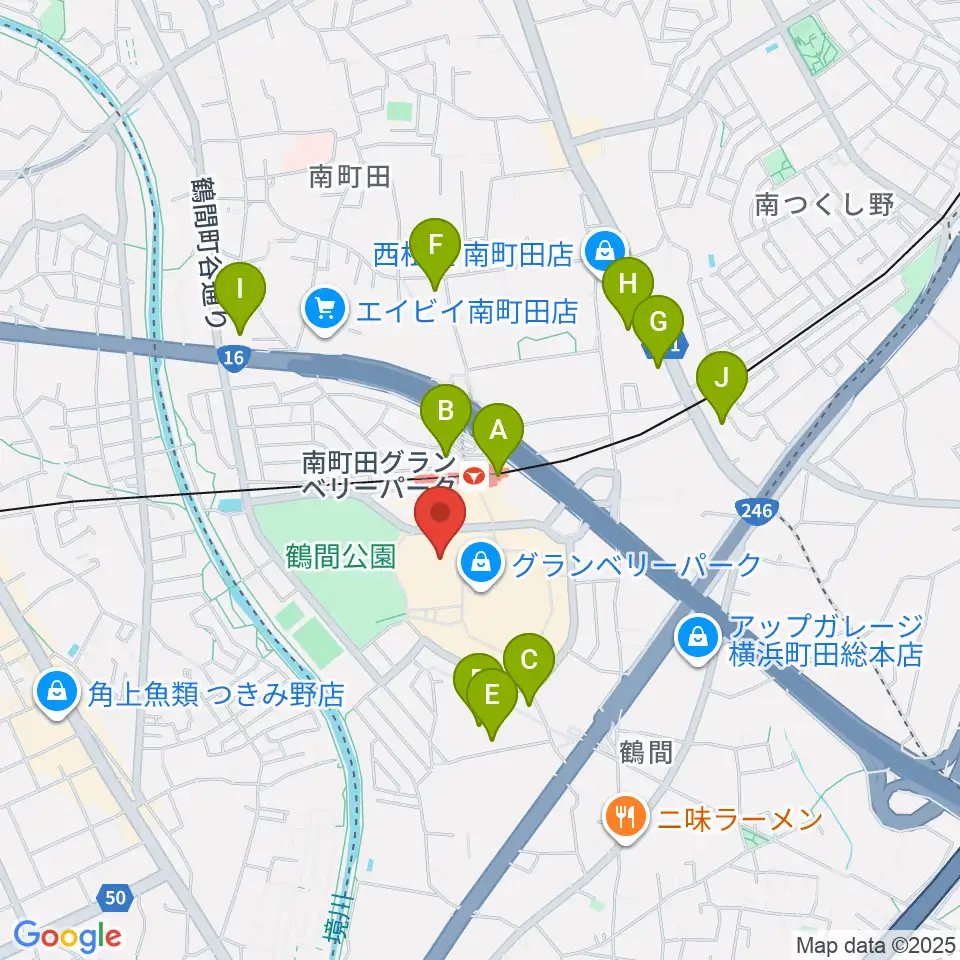 109シネマズグランベリーパーク周辺のコンビニエンスストア一覧地図