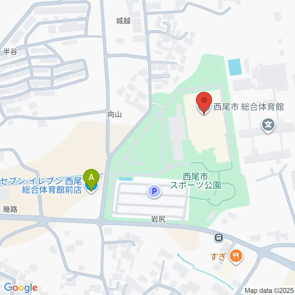 ダイセンアリーナ西尾周辺のコンビニエンスストア一覧地図