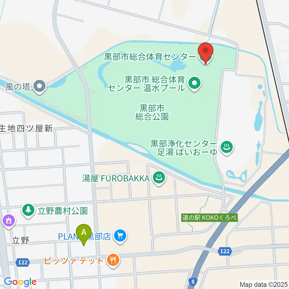 黒部市総合体育センター周辺のコンビニエンスストア一覧地図