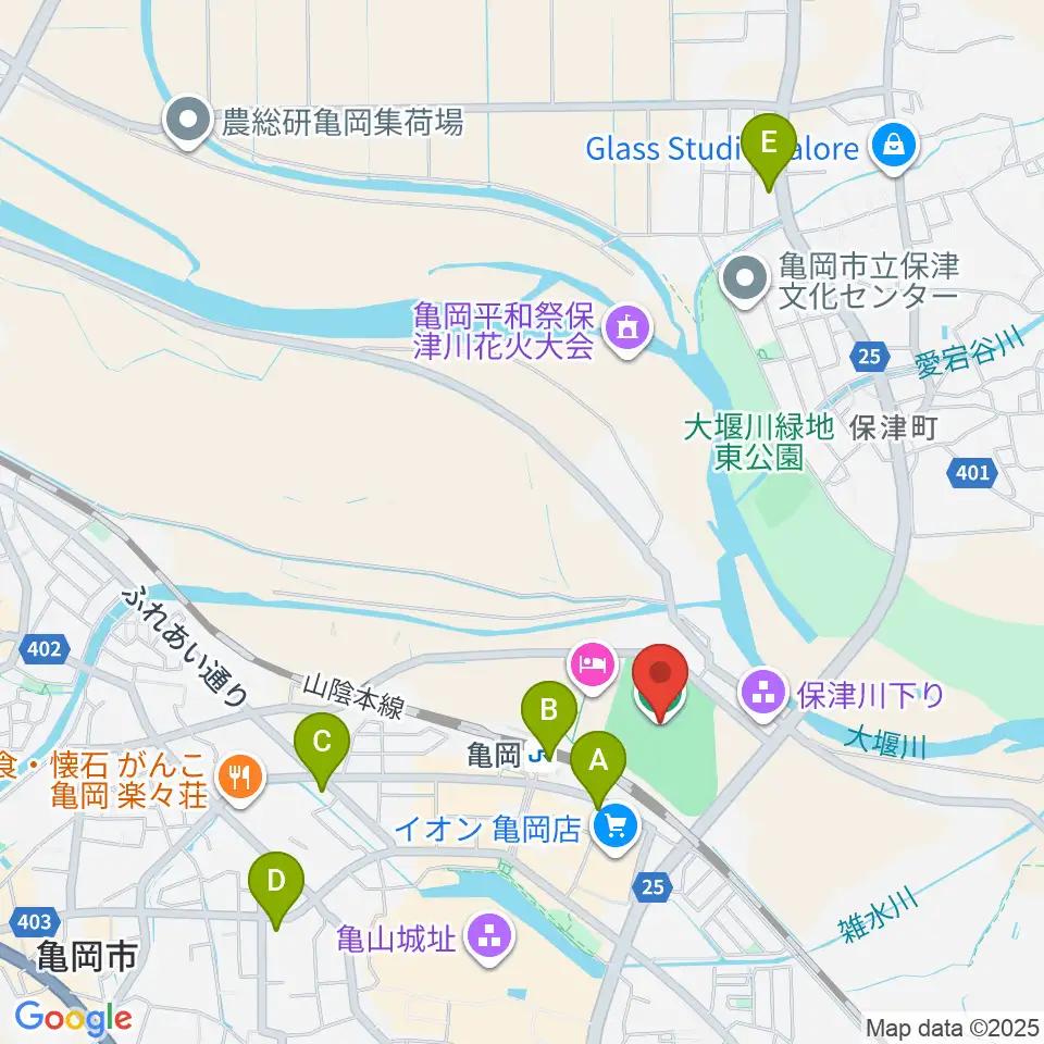 サンガスタジアム by KYOCERA周辺のコンビニエンスストア一覧地図