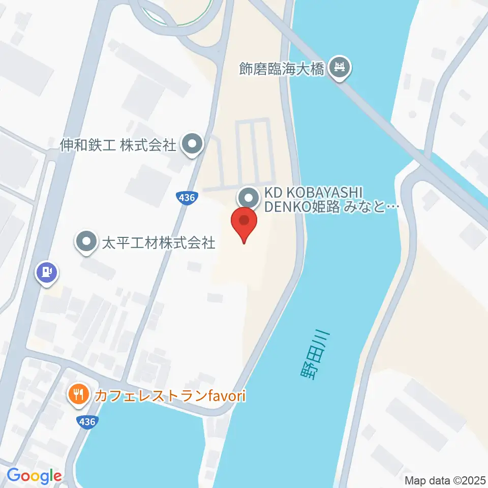 KD姫路みなとドーム周辺のコンビニエンスストア一覧地図