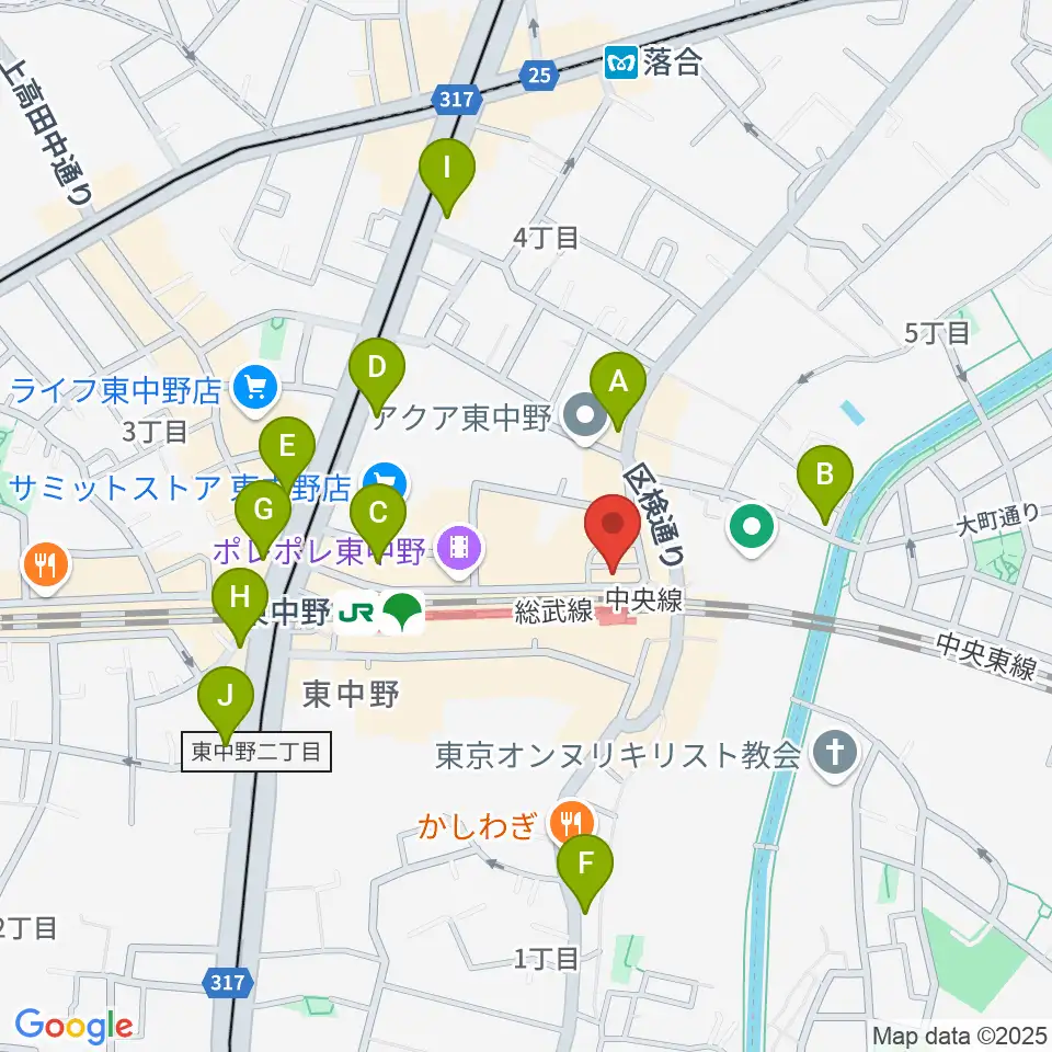 ヴァイオリン工房レゾネイト周辺のコンビニエンスストア一覧地図