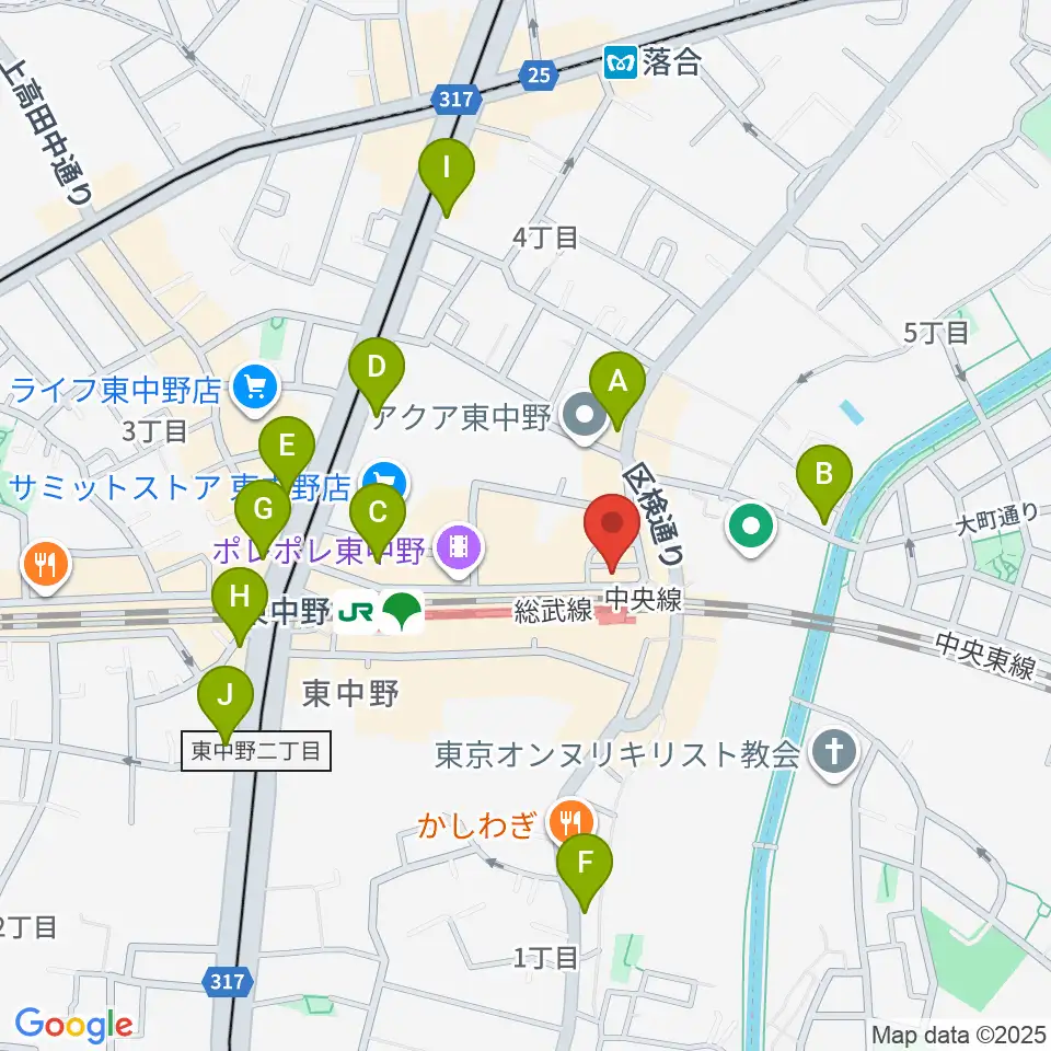 ヴァイオリン工房レゾネイト周辺のコンビニエンスストア一覧地図