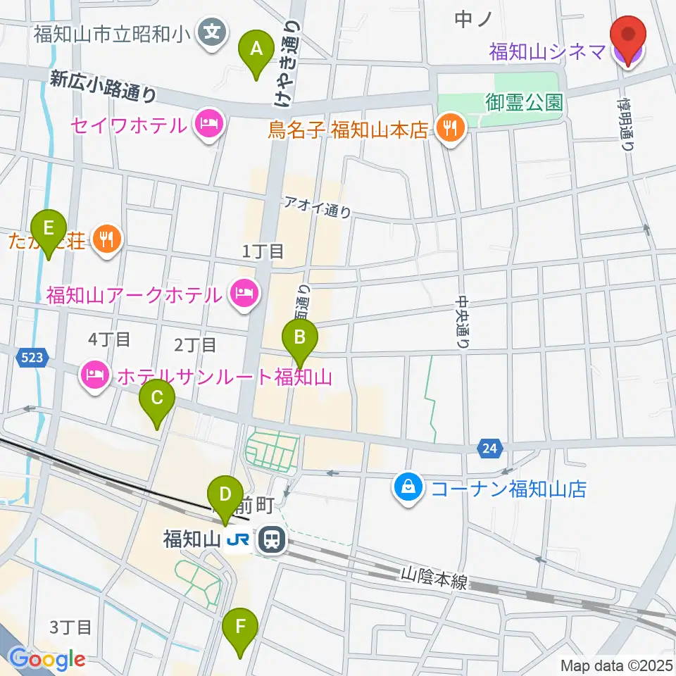 福知山シネマ周辺のコンビニエンスストア一覧地図