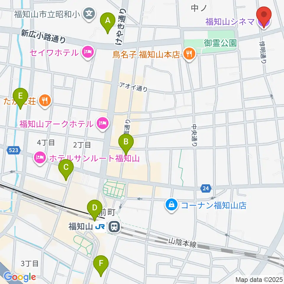 福知山シネマ周辺のコンビニエンスストア一覧地図