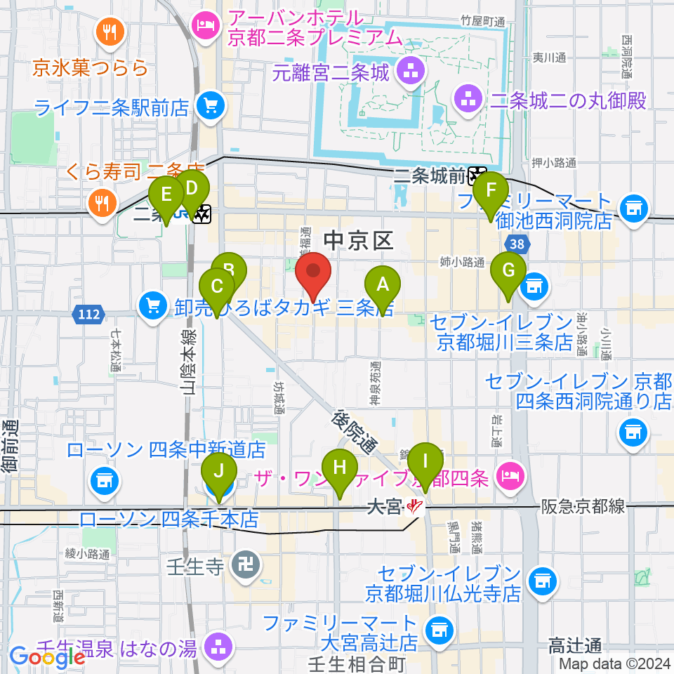 森ピアノ教室周辺のコンビニエンスストア一覧地図