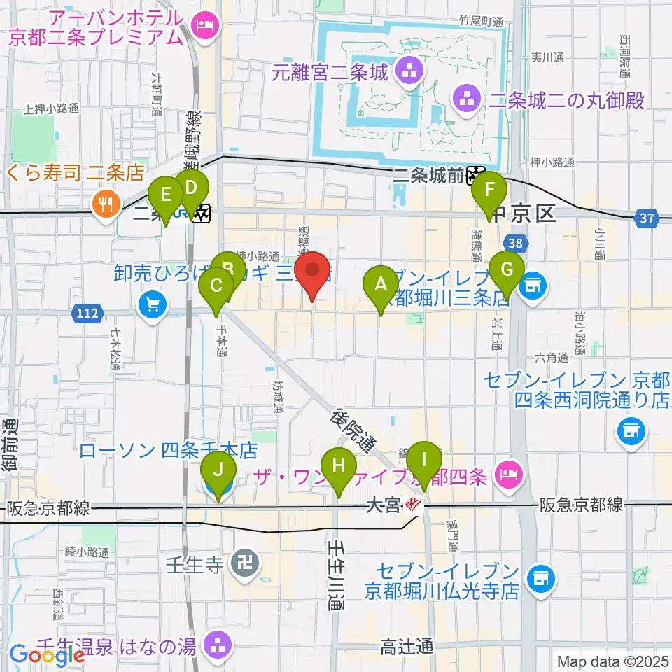 森ピアノ教室周辺のコンビニエンスストア一覧地図