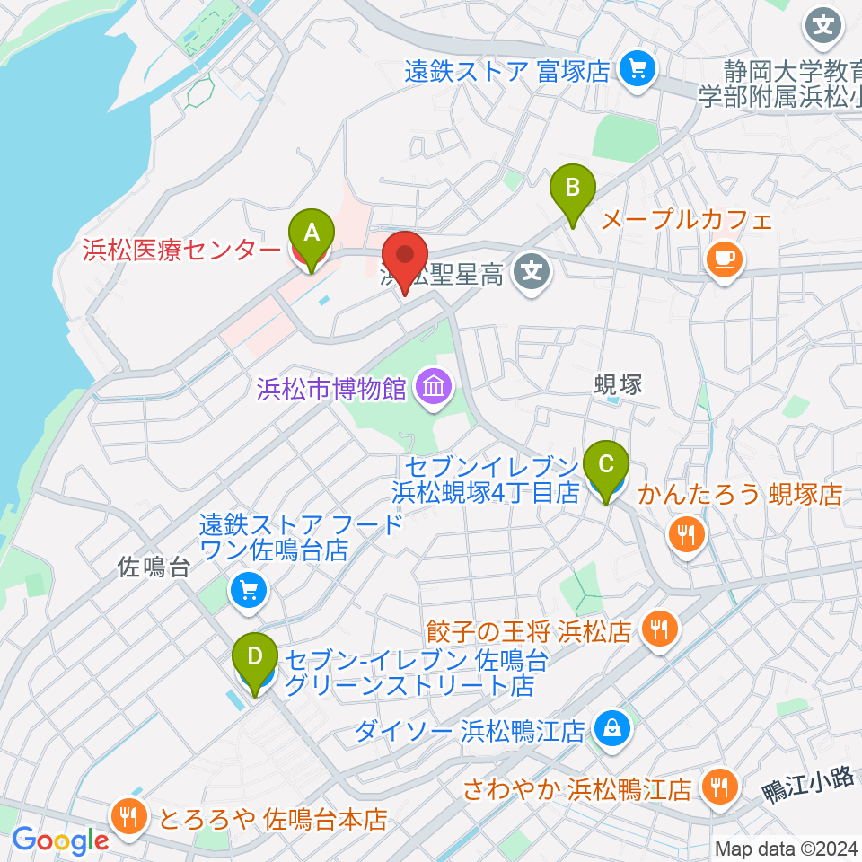 夢・汎ホール周辺のコンビニエンスストア一覧地図