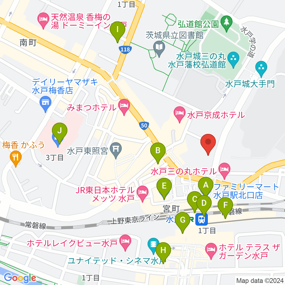 駿優教育会館大ホール周辺のコンビニエンスストア一覧地図