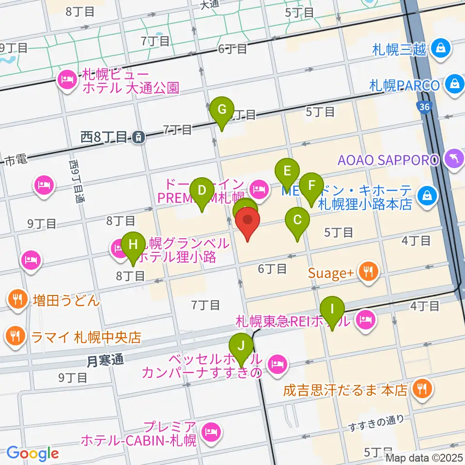シアターキノ周辺のコンビニエンスストア一覧地図
