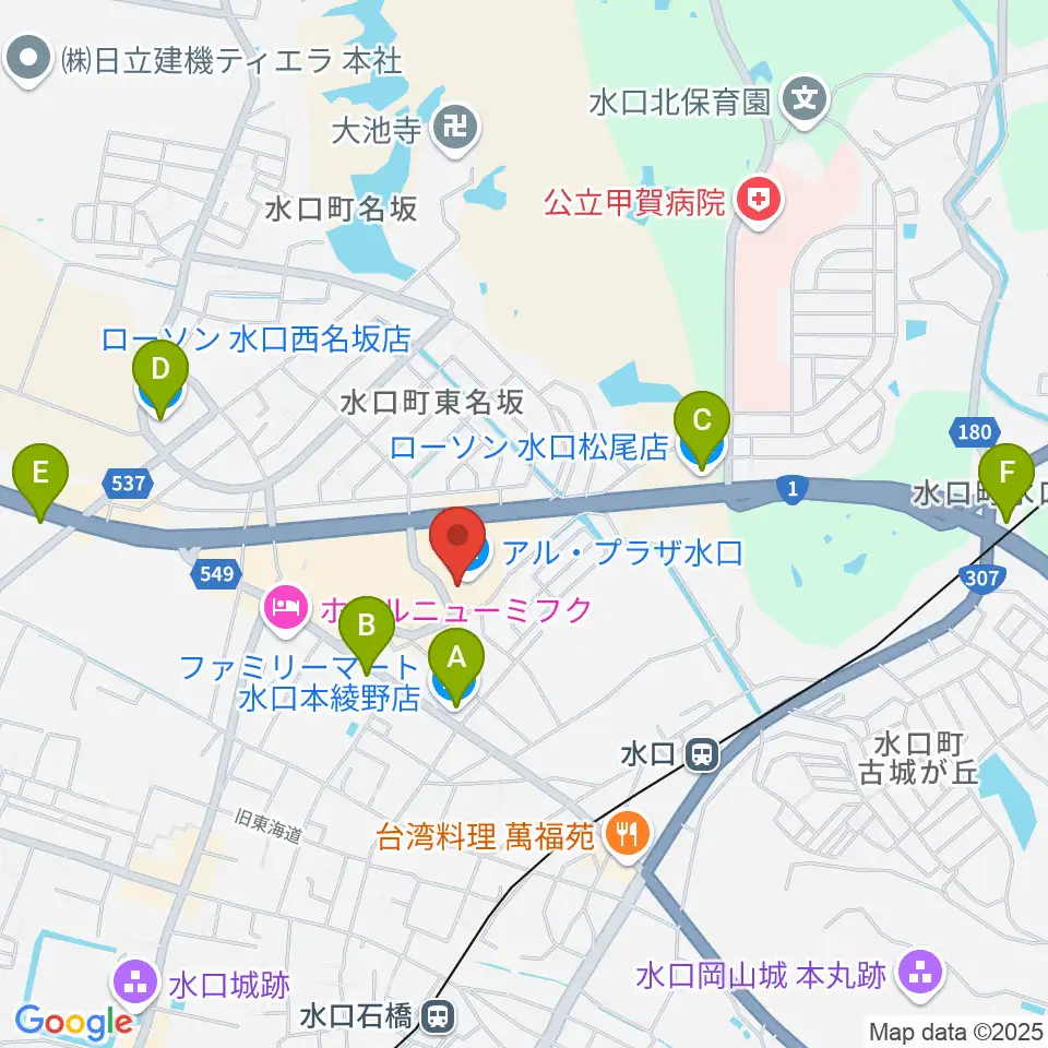 水口アレックスシネマ周辺のコンビニエンスストア一覧地図